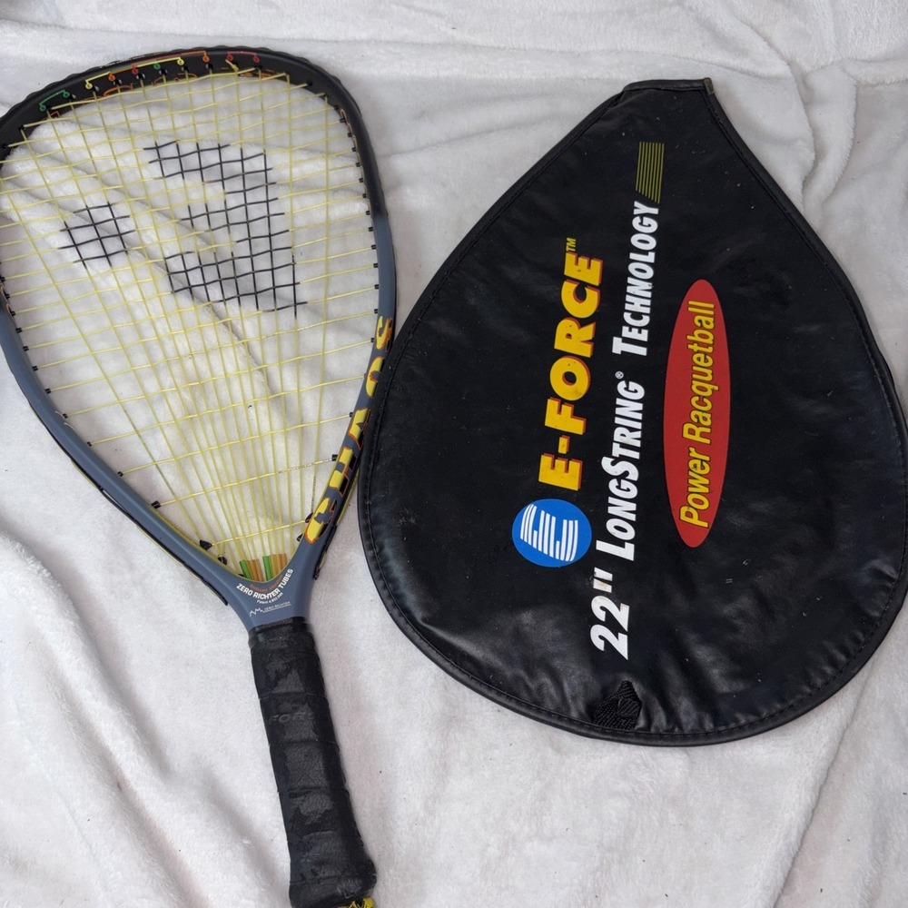 E-Force‎ Chaos Racquetball Racquet 22" LongString Zero Richter Tubes With Case